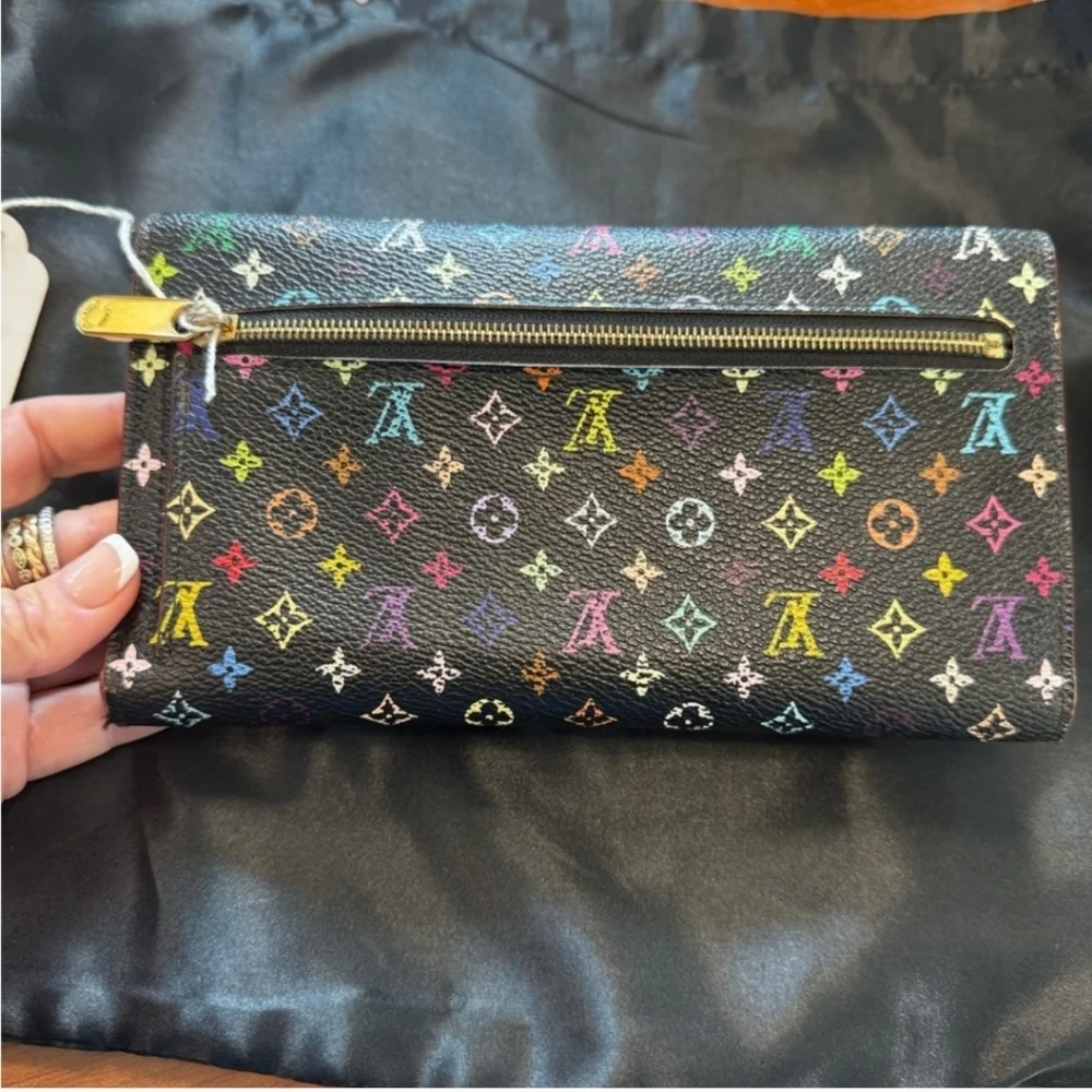 Louis Vuitton Murakami Multicolor Monogram Wallet/Clutch
